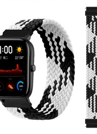 Ремешок nylon loop 22mm для amazfit huawei samsung универсальный легкий черный