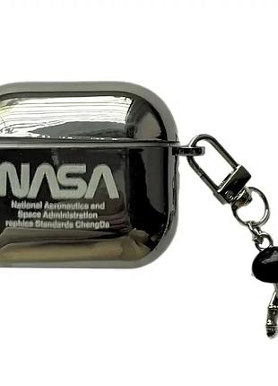 Чехол силиконовый противоударный для airpods 3 с ключницей nasa защита от ударов и царапин