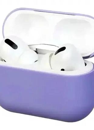 Чехол силиконовый противоударный для airpods pro 2 защита от повреждений и грязи фиолетовый