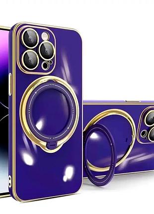 Чохол протиударний для iphone 12 pro силіконовий фіолетовий захист від ударів і падінь
