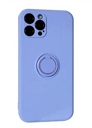 Чохол силіконовий для iphone 12 pro захист від ударів блакитний із легким доступом до портів