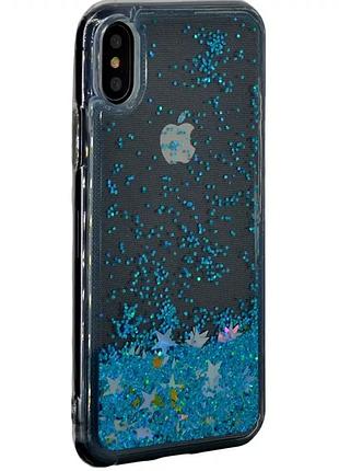 Чохол силіконовий для samsung j4 2018 блискучий захист від ударів з ефектом акваріума
