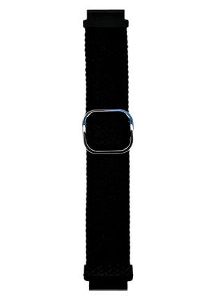 Ремінець для смарт-годинника 22 мм універсальний текстильний amazfit huawei samsung чорний