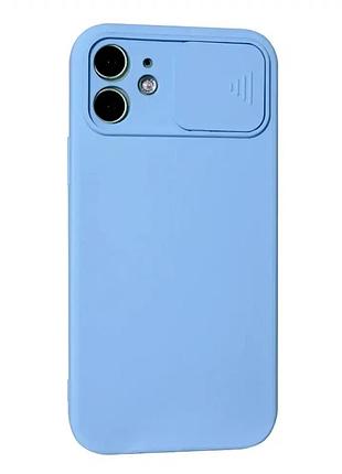 Чехол противоударный для iphone 12 силиконовый голубой защита от падений и ударов