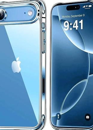 Чехол силиконовый для iphone 17 crystal series прозрачный защита от ударов и падений
