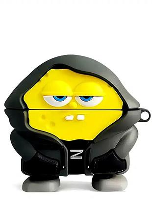 Чехол силиконовый для airpods pro защита от ударов и царапин emoji sponge bob милый для детей и взрослых