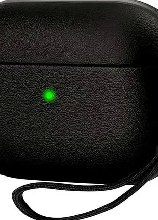 Чехол силиконовый для защиты наушников airpods 1 2 ударопрочный черный