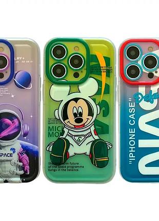 Чехол накладка silicone case для iphone 14 pro max с рисунком микки защита от ударов и царапин 2
