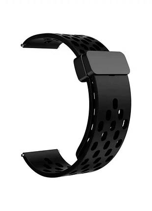 Ремешок magnetic lock 22 мм для смарт-часов nike силикон черный для спорта активного отдыха