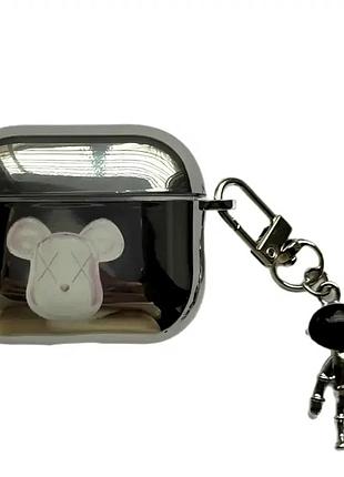 Чохол силіконовий протиударний для airpods 3 з ключницею принт kaws захист від ударів і подряпин