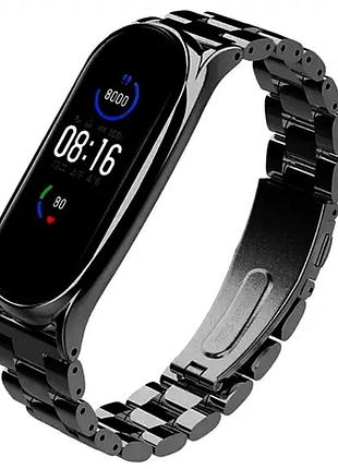 Ремешок для xiaomi mi band 5 6 силиконовый для спорта повседневного использования черный