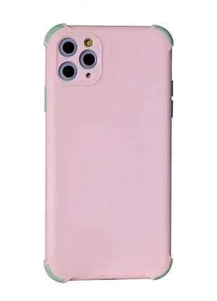 Чехол силиконовый для iphone 11 pro max противоударный розовый защита от ударов и падений