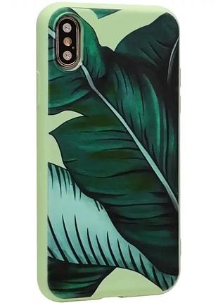 Чехол силиконовый для iphone 7 8 flowers series защита от ударов цветочный принт
