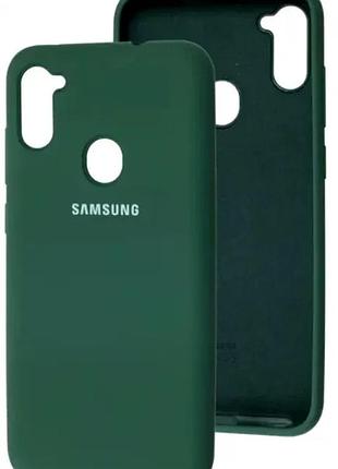 Силиконовый чехол для samsung a11 2019 защитный зеленый для защиты от ударов и царапин