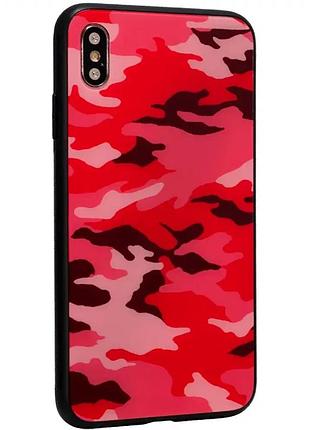 Чехол противоударный tpu для iphone xs max хаки красный защита от ударов и падений