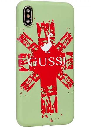 Чехол противоударный для iphone 7 iphone 8 силиконовый защита от ударов с принтом gussi
