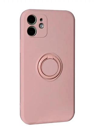 Чохол силіконовий для iphone 12 6.1 дюйма протиударний рожевий із захистом від падінь