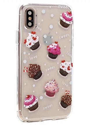 Чехол силиконовый для iphone 7 8 противоударный защита от ударов и царапин cake