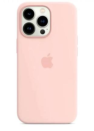 Силиконовый чехол для iphone 14 plus противоударный защита от падений и царапин розовый magsafe