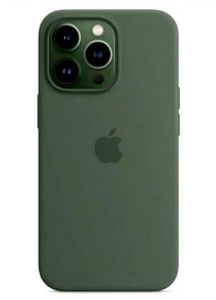 Чехол силиконовый для iphone 14 plus противоударный защита от ударов цвет хаки