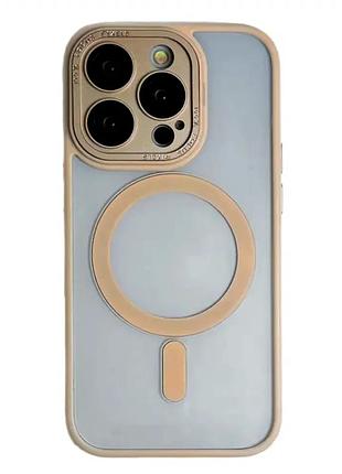 Чохол силіконовий для iphone 13 pro magsafe захист від ударів рожевий із м'якою підкладкою мікрофібра