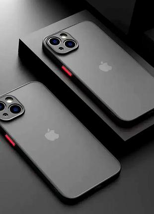 Чехол противоударный tpu для xiaomi redmi note 13 черный защита от ударов и падений