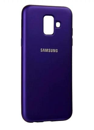 Чехол силиконовый для samsung j6 plus 2018 фиолетовый защита от ударов и царапин для пользователей