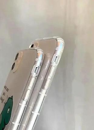 Чехол противоударный для iphone 13 pro силиконовый с рисунком динозавра защита от ударов и царапин 8