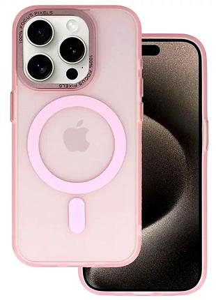 Чехол силиконовый для iphone 15 plus противоударный с микрофиброй защита от падений и царапин розовый