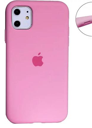Силиконовый чехол full case для iphone 11 розовый защита от ударов и царапин для молодежи и взрослых