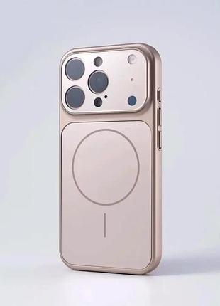 Чехол ag glass case с magsafe для iphone 15 pro max полиуретановый защитный в цвете desert gold