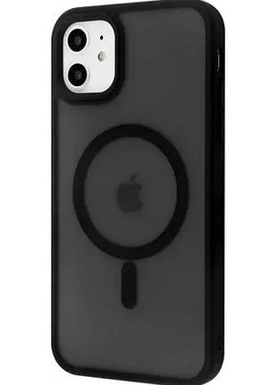 Чохол oc matte case з magsafe для iphone 12 12 pro чорний силіконовий захисний аксесуар для смартфона