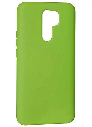 Чехол силиконовый для xiaomi redmi 9 защита от ударов зеленый с антискользящей поверхностью