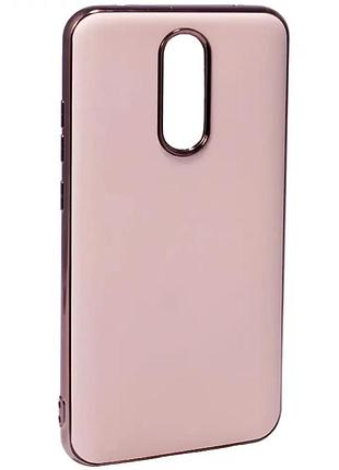 Чехол силиконовый для xiaomi redmi 8a матовый золотой защита от ударов и царапин