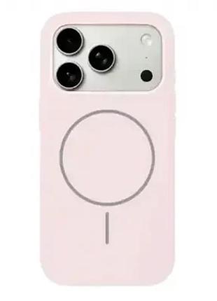 Чехол силиконовый для iphone 17 pro с magsafe розовый защита от ударов и царапин
