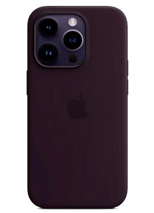 Чехол силиконовый для iphone 14 plus противоударный с микрофиброй защита от падений elderberry