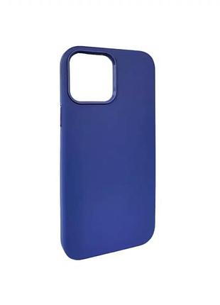 Чехол leather case с magsafe для iphone 13 indigo blue защита от ударов и царапин