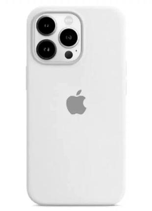 Силиконовый чехол для iphone 14 pro max противоударный защита от падений белый цвет