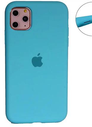 Чехол силиконовый для iphone 12 mini ice blue защита от ударов легкий и тонкий