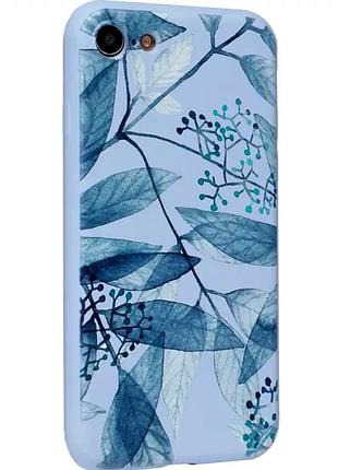 Чохол силіконовий для iphone 7 8 flowers захист від ударів і подряпин матовий легкий