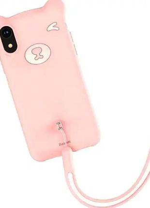 Чехол силиконовый для iphone xr защитный с изображением медвежонка для детей и взрослых