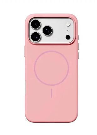 Чехол противоударный для iphone 17 pro max tpu с magsafe розовый защита от ударов и царапин