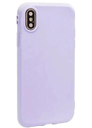 Чехол силиконовый для iphone xr lavender защита от падений и царапин легкий и тонкий