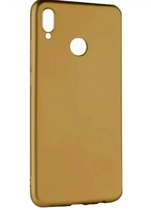 Чехол силиконовый для xiaomi pocophone f1 золотой защита от ударов и царапин