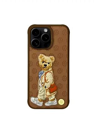 Чехол противоударный для iphone 16 pro кожаный с карманами для карт защита от ударов для мужчин