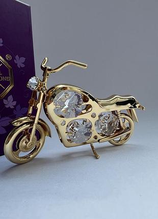 Фігурка з камінням swarovski мотоцикл 9х6 см 160962