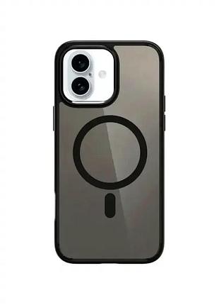 Чехол противоударный для iphone 16 plus черный с magsafe защита от ударов и падений