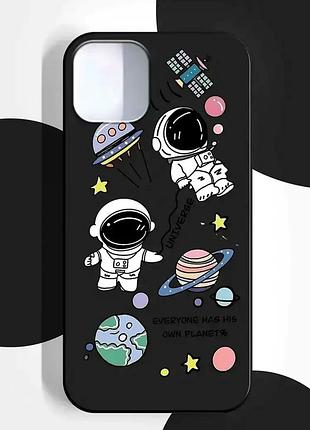 Чехол противоударный tpu для iphone 13 pro max защита от ударов с принтом космоса