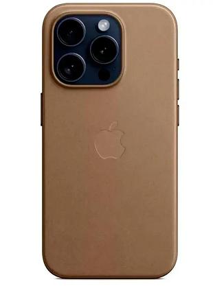 Чехол leather case для iphone 16 pro коричневый magsafe защита от ударов и царапин