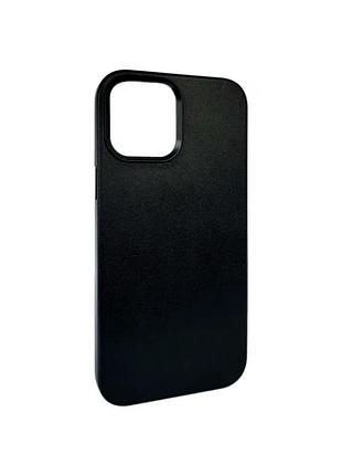 Чехол leather case для iphone 13 pro черный противоударный защита от ударов и царапин с magsafe